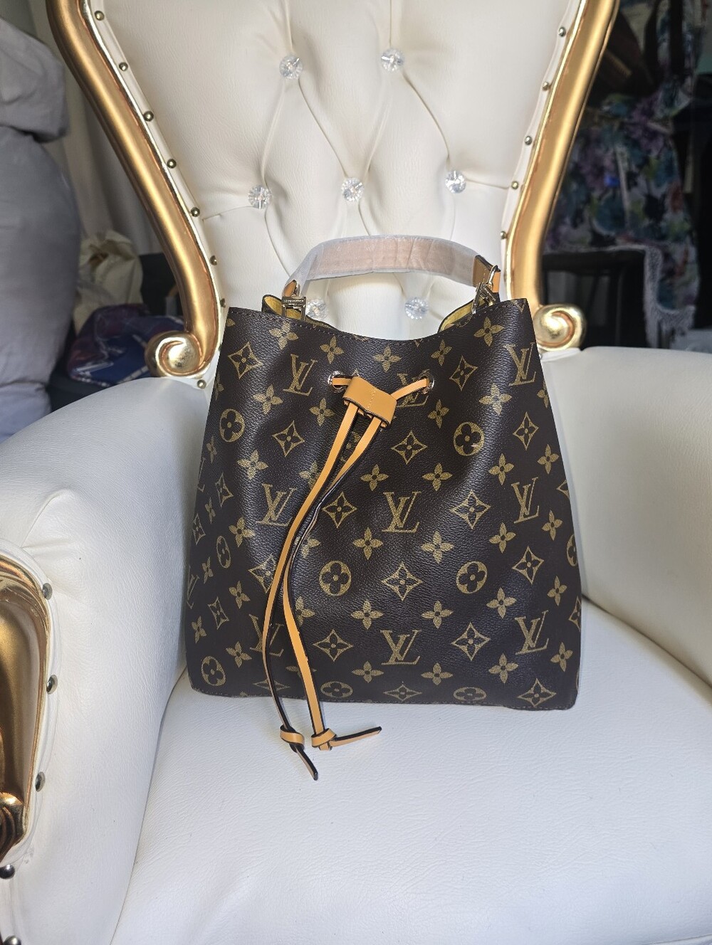 🟡Super Bucket Shoulder Bag - Brown Yellow